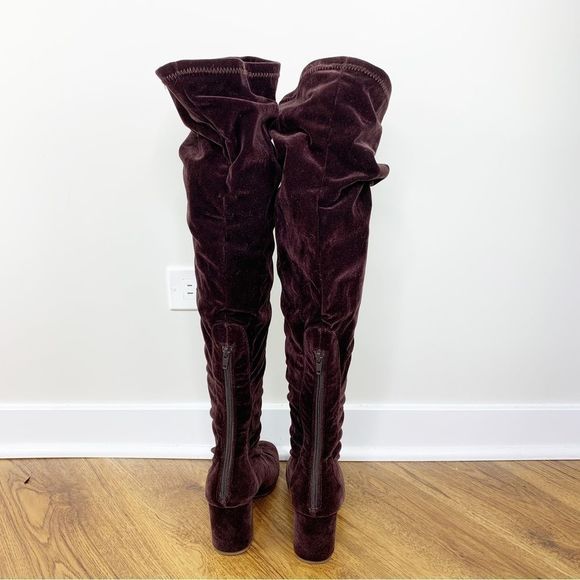Coconuts by Matisse Brown Velvet OTK Thigh Boot 9 - Picture 11 of 12